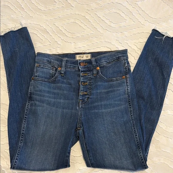 Women's Blue High-Waisted Jeans - Picture 1 of 5